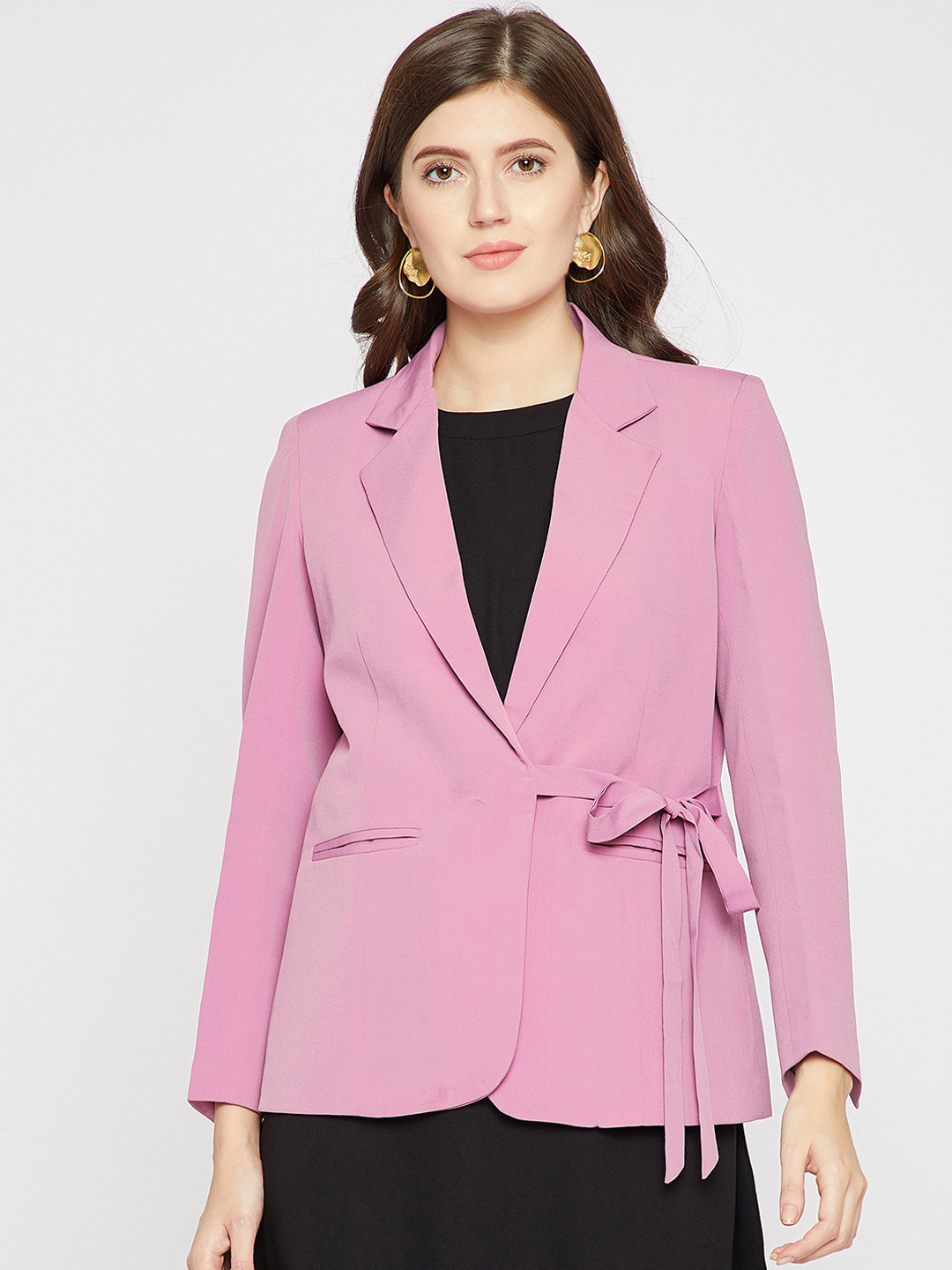 

Marie Claire Wome Purple Single-Breasted Blazer