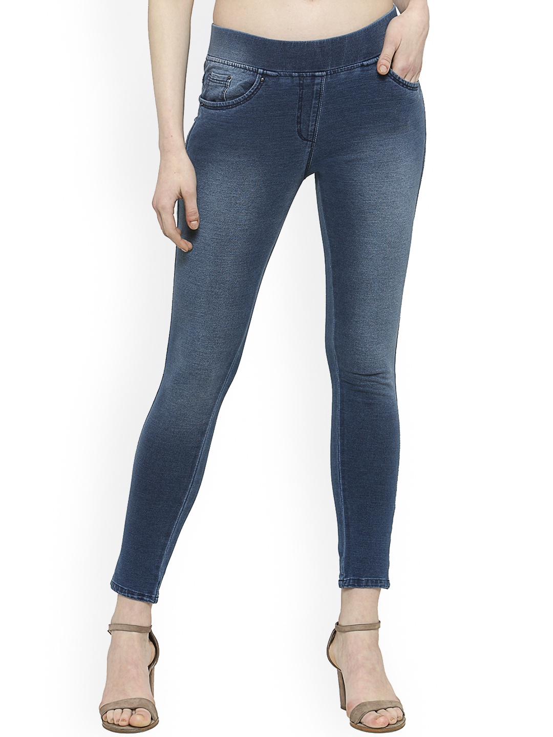 

Westwood Women Blue Solid Skinny-Fit Denim Jeggings