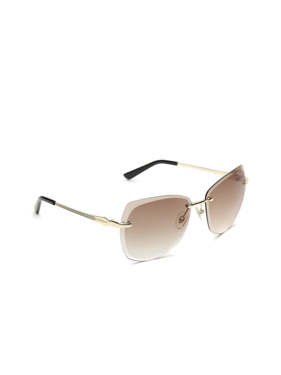

Daniel Klein Women Rimless Oversized Sunglasses DK4189P-C2, Brown