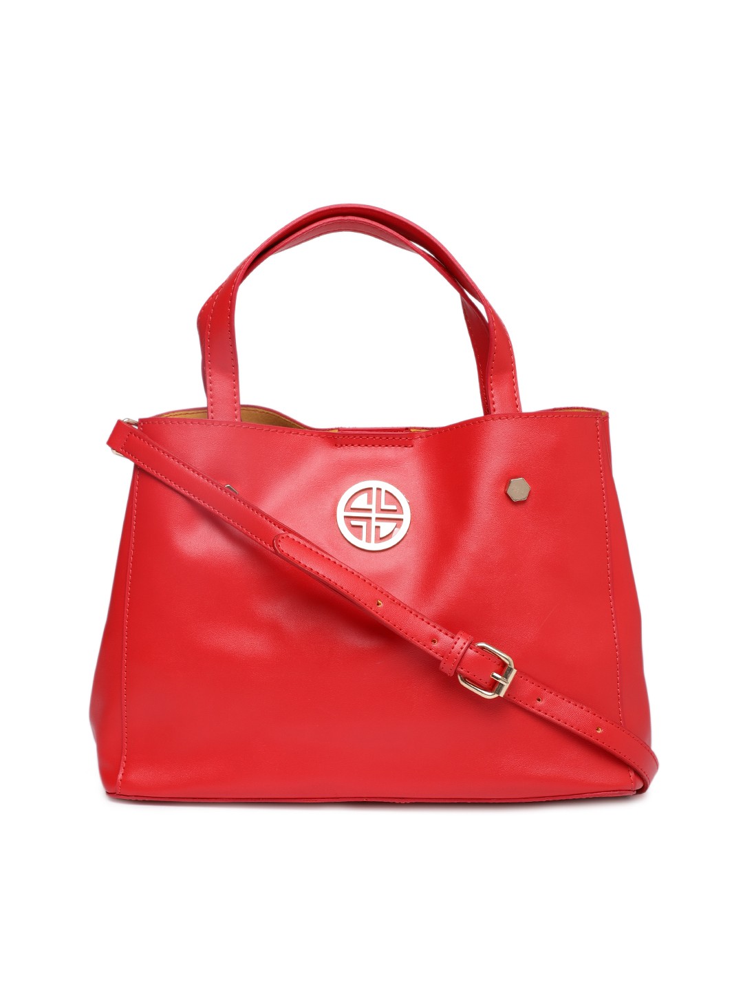 

Carlton London Red Solid Handheld Bag