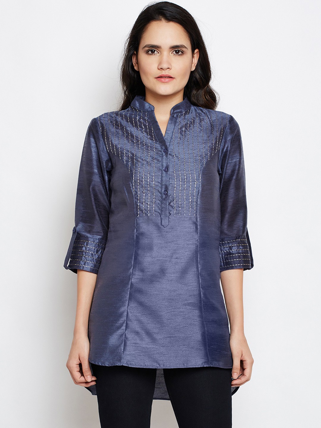 

Oxolloxo Grey Solid Tunic