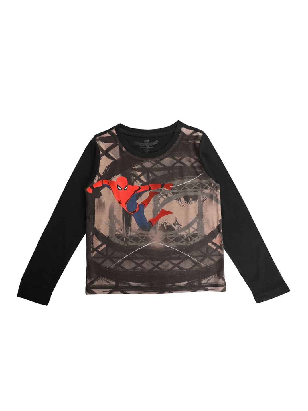 

Marvel by Wear Your Mind Boys Black Printed Round Neck T-shirt