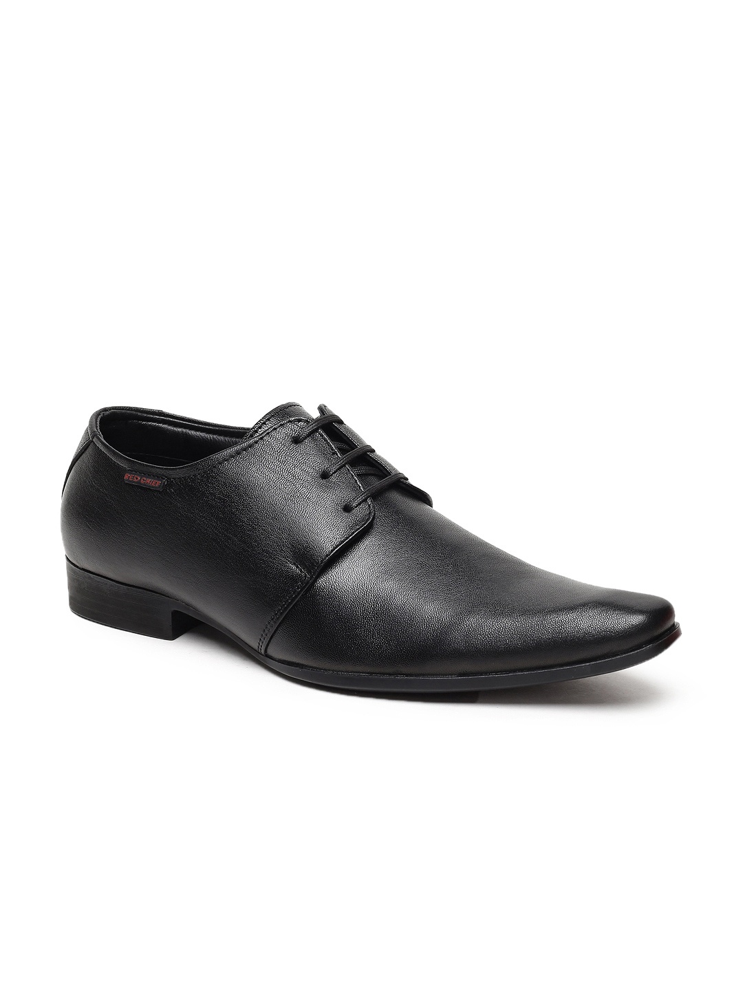 

Red Chief Black Solid Formal Derbys