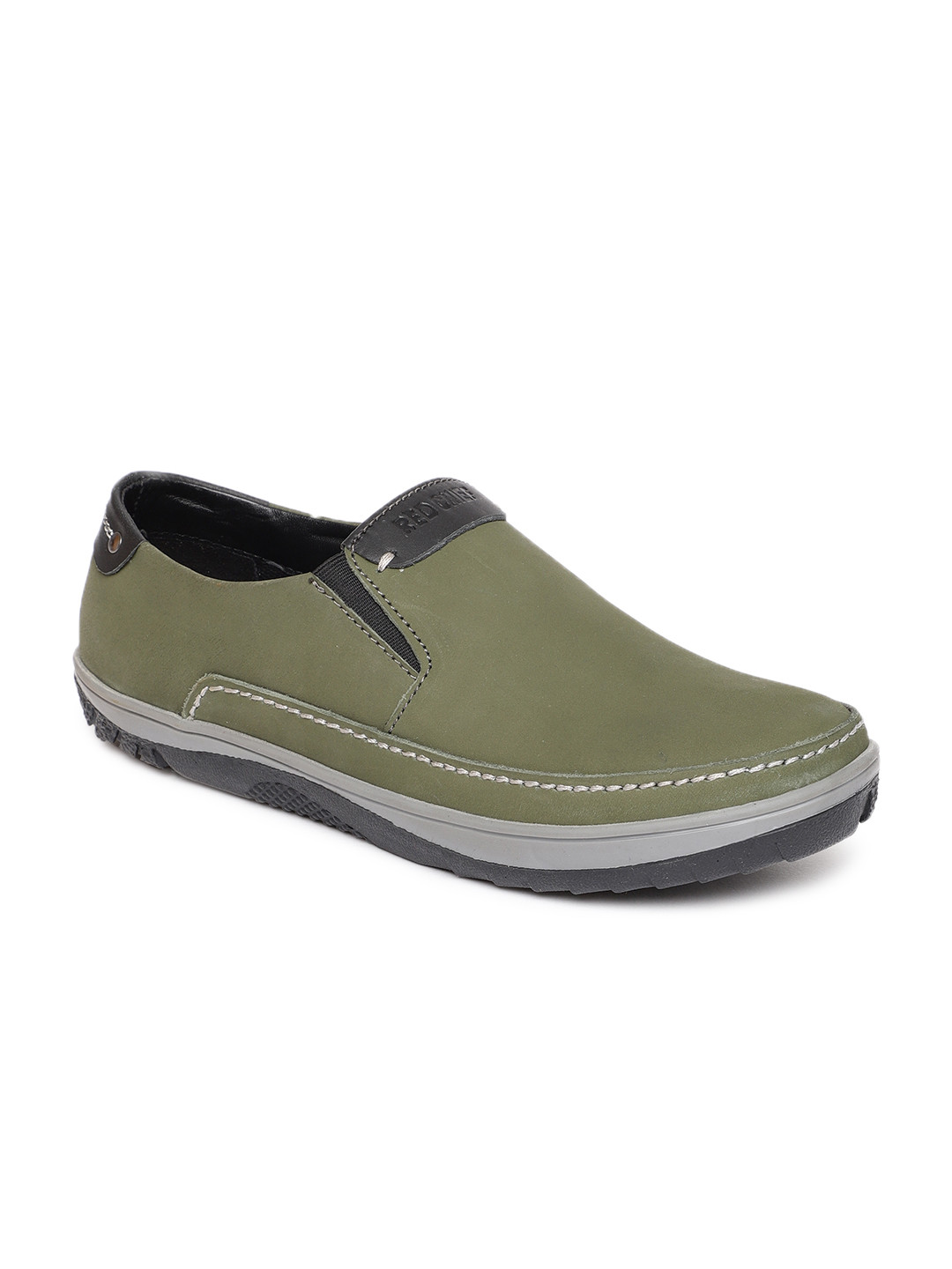 

Red Chief Men Olive Green Slip-On Sneakers