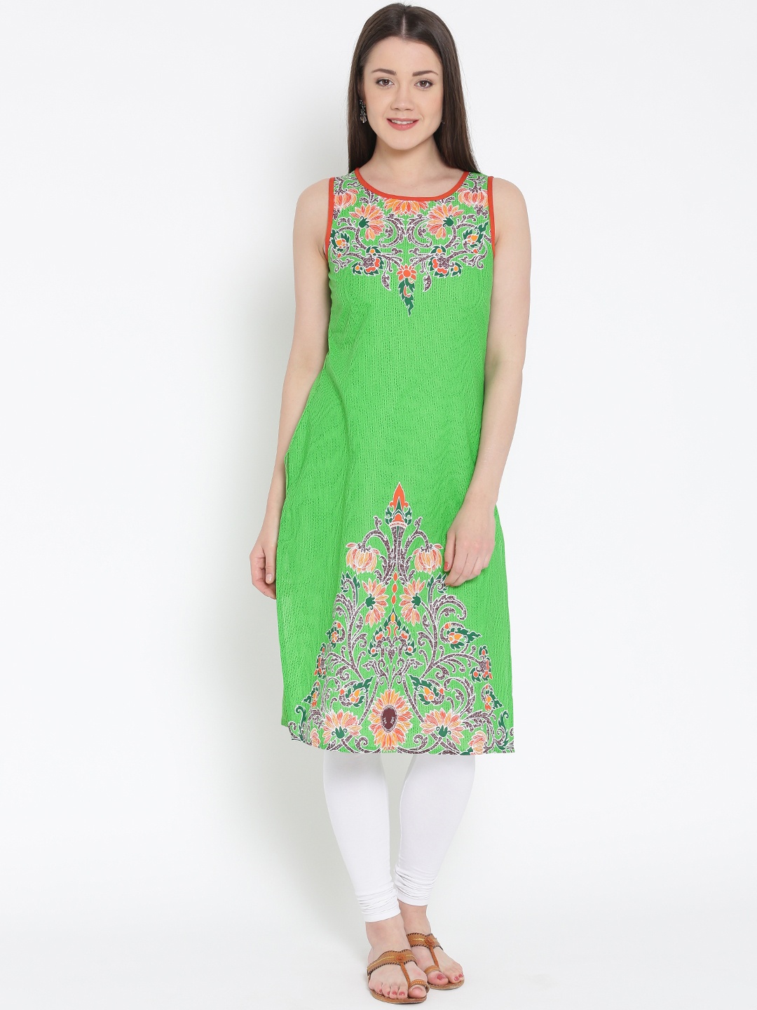 

Aurelia Women Green Printed Kurta