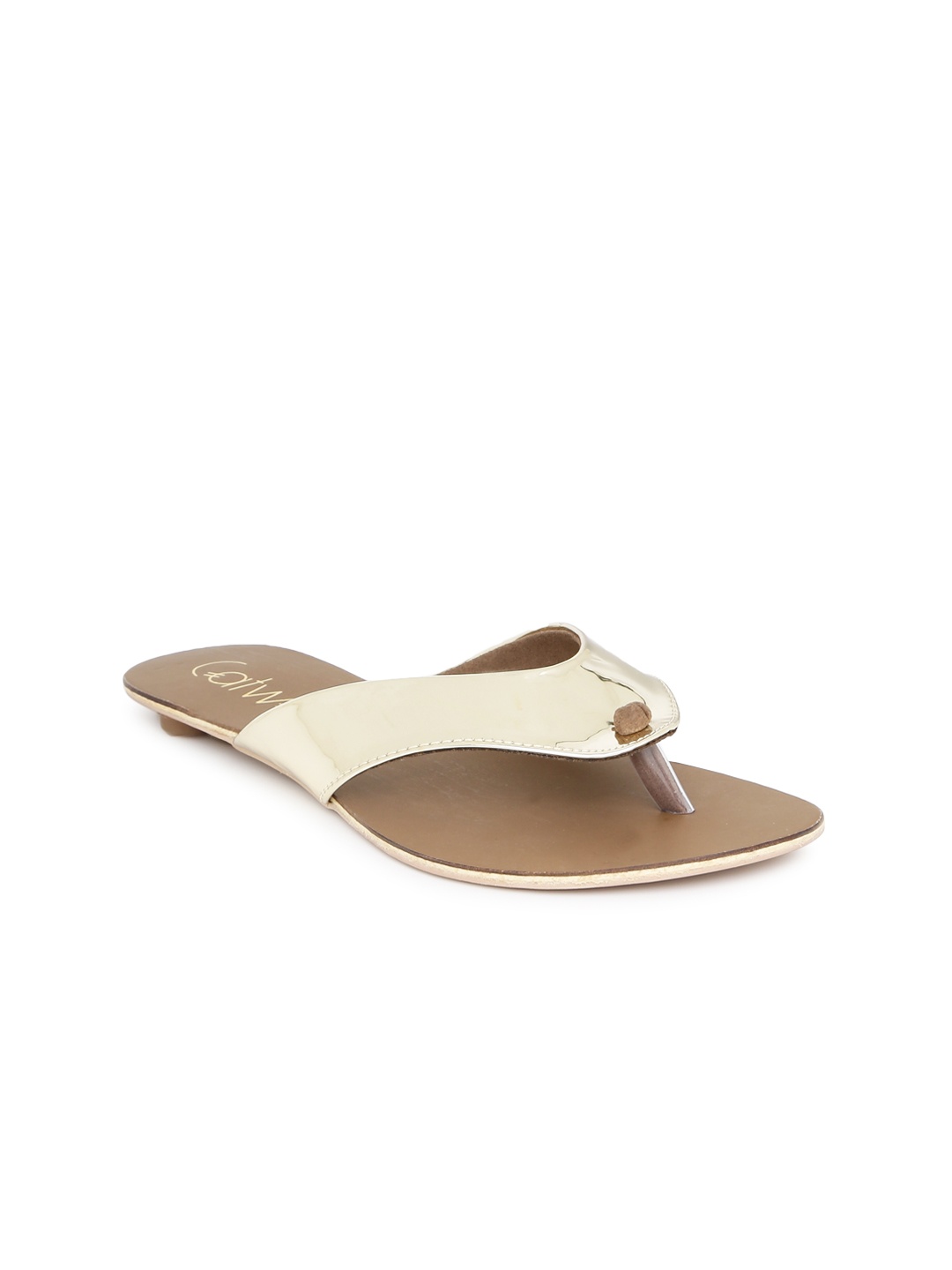

Catwalk Women Gold-Toned Solid Open Toe Flats