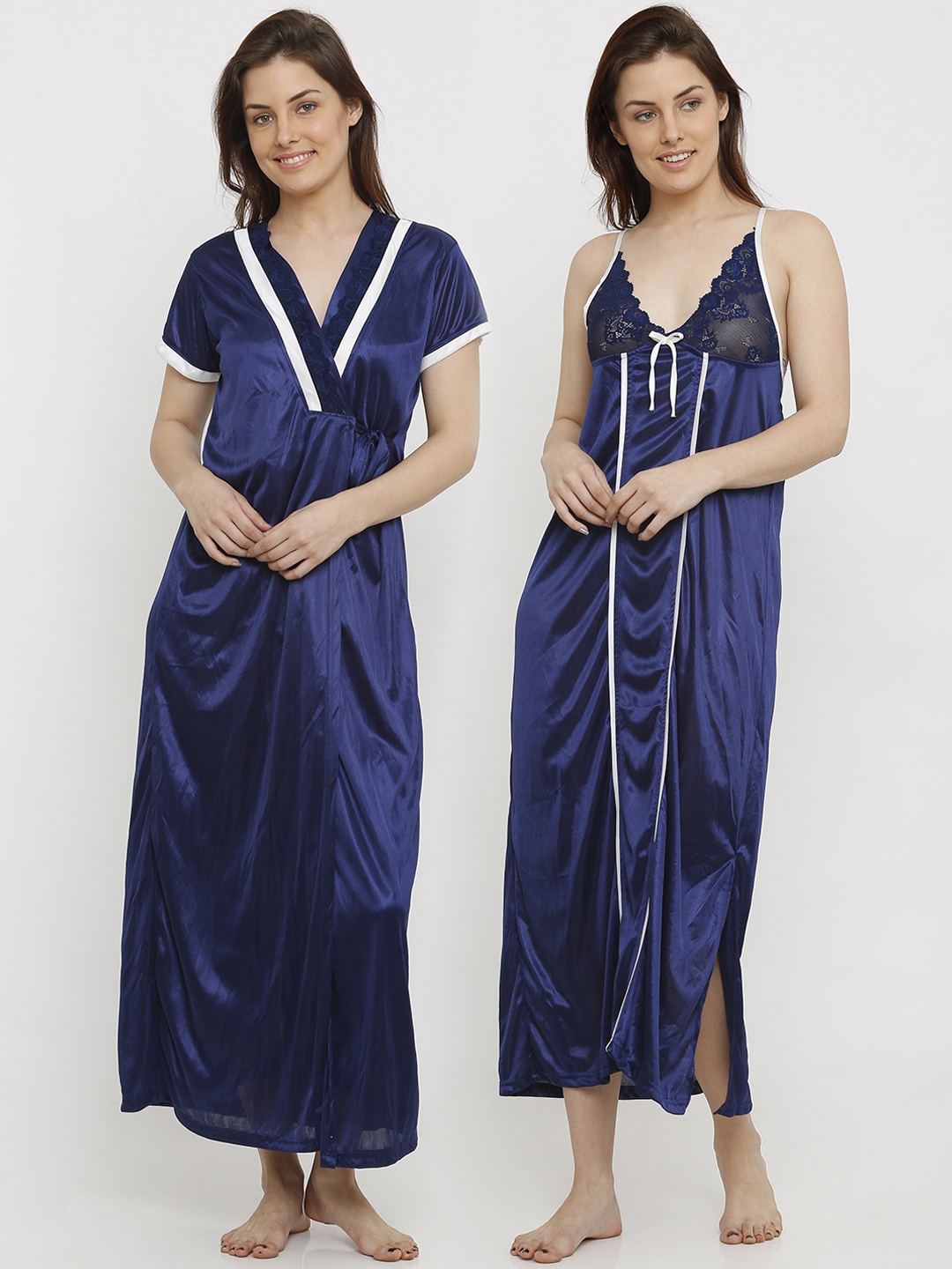 

Pretty Awesome Blue Printed Nightdress
