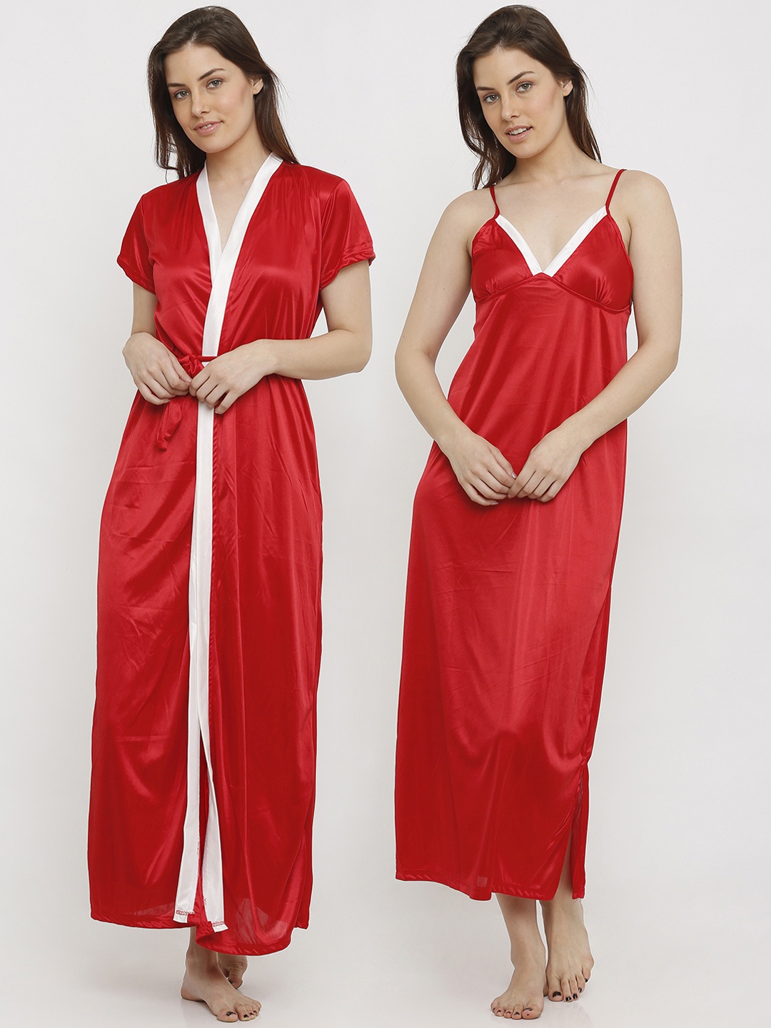 

Pretty Awesome Red Printed Nightdress