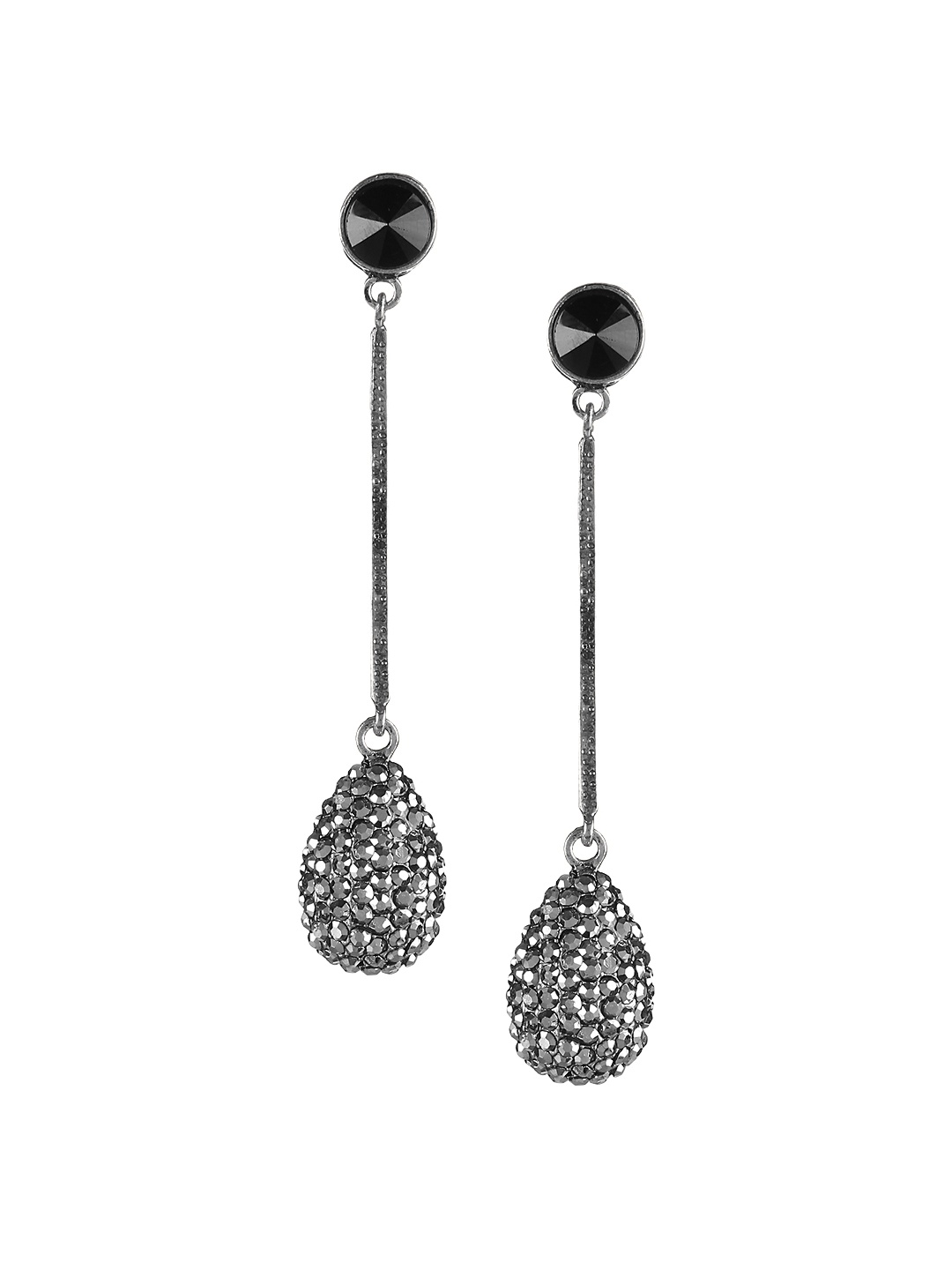 

Mali Fionna Silver-Toned Classic Drop Earrings
