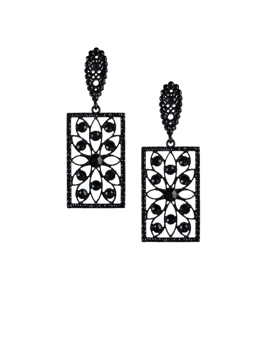 

Mali Fionna Black Square Drop Earrings