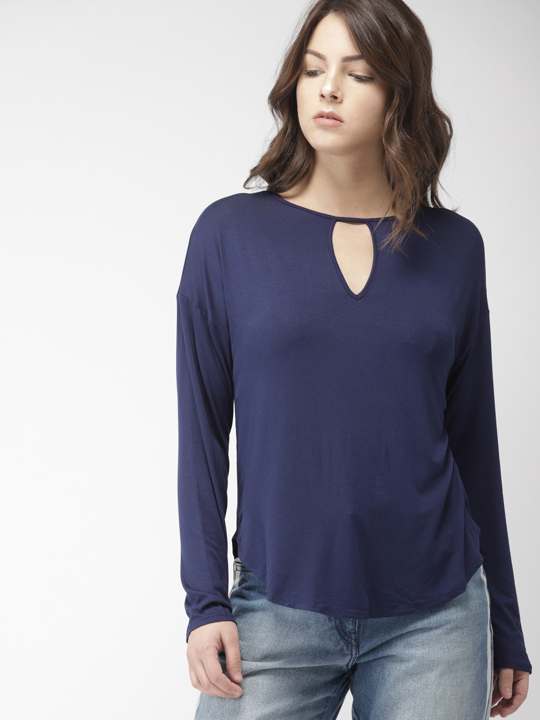 

FOREVER 21 Navy Blue Top