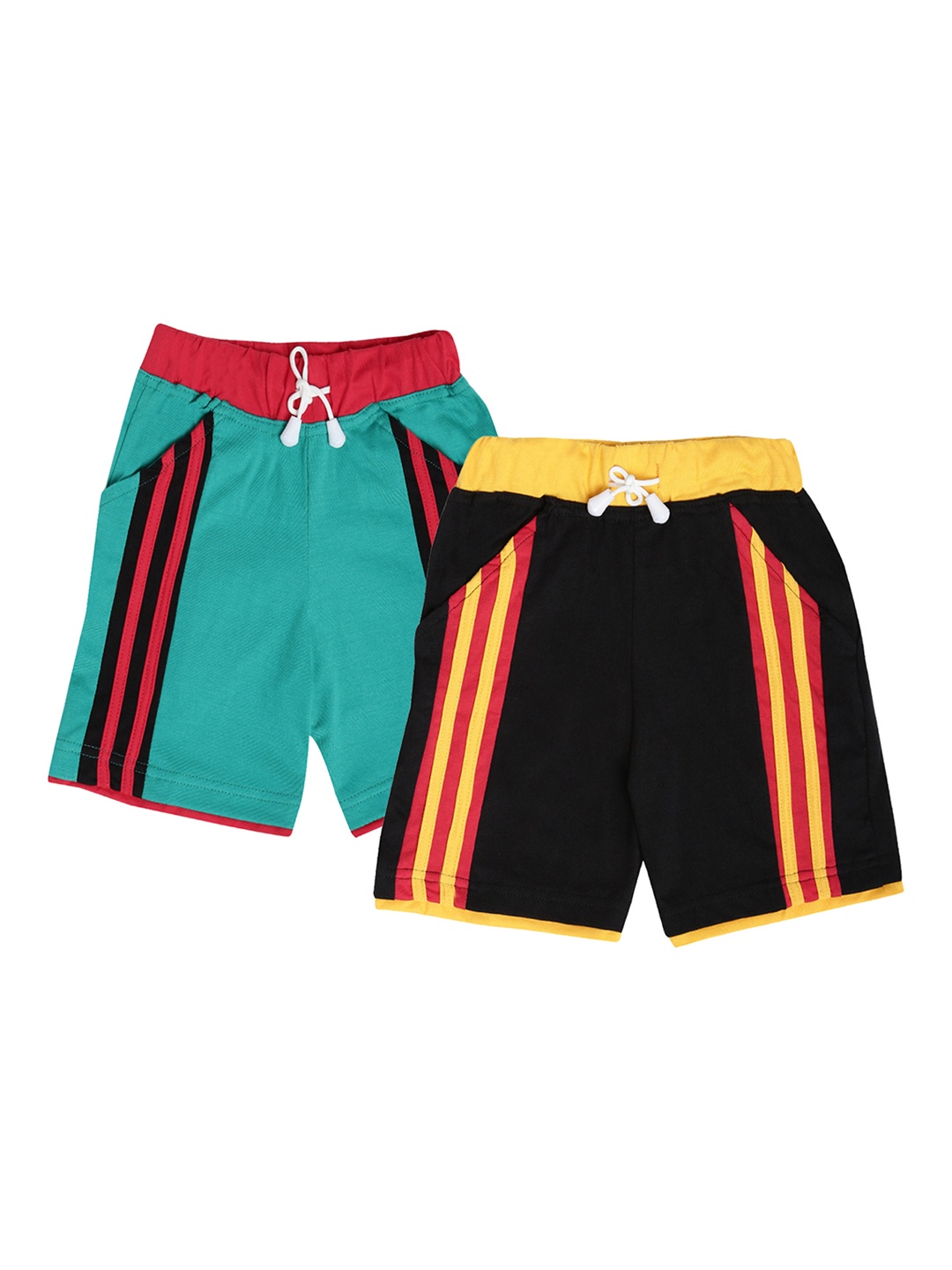

Dollar Champion Kidswear Boys Pack Of 2 Lounge Shorts MCBB-112-PO2-BLK-GRN, Black