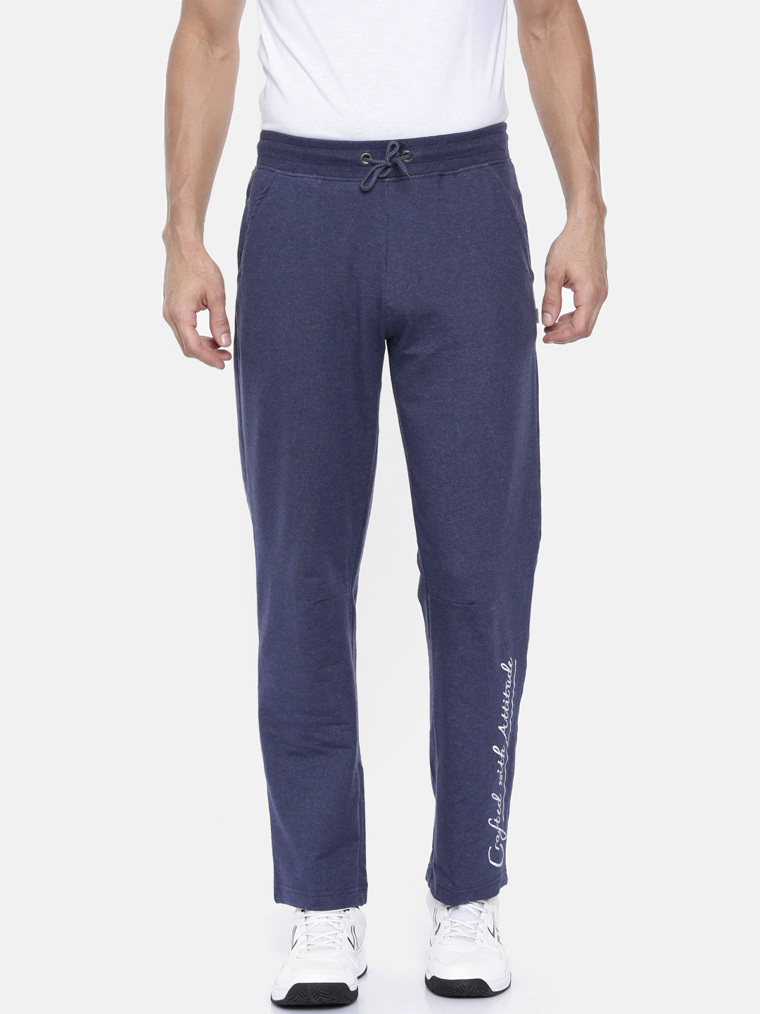 

Jack & Jones Men Navy Blue Solid Track Pants