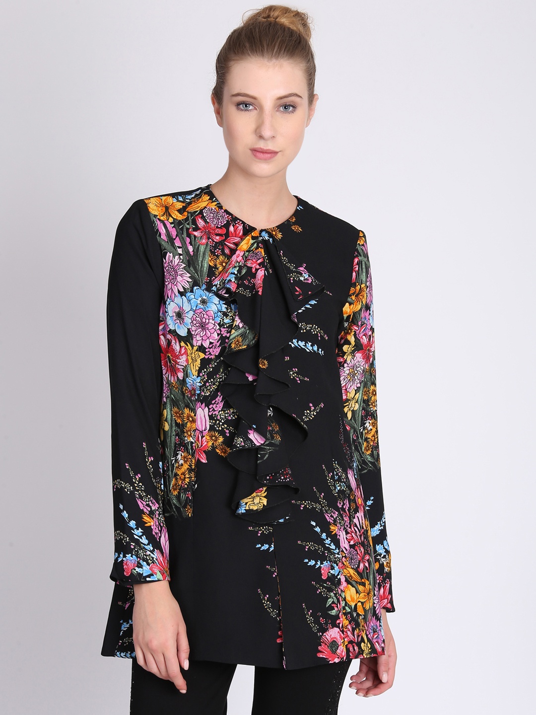 

NIZA Women Multicoloured Printed Tailored Jacket, Multi