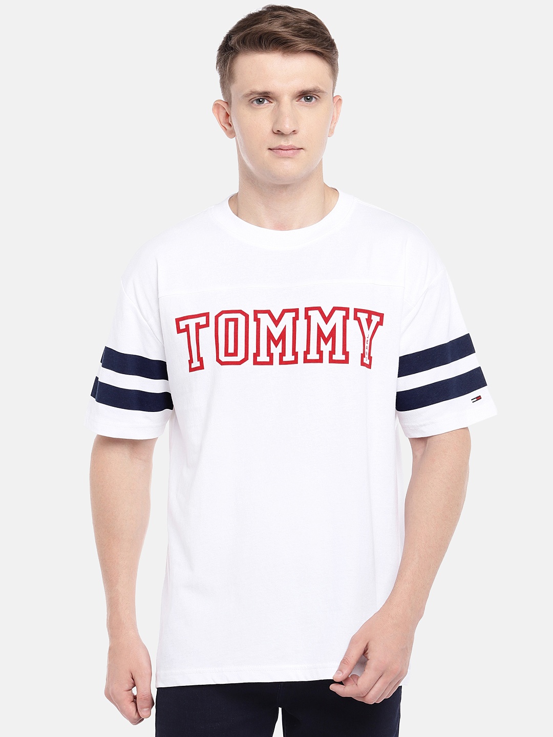 

Tommy Hilfiger Men White Printed Round Neck T-shirt