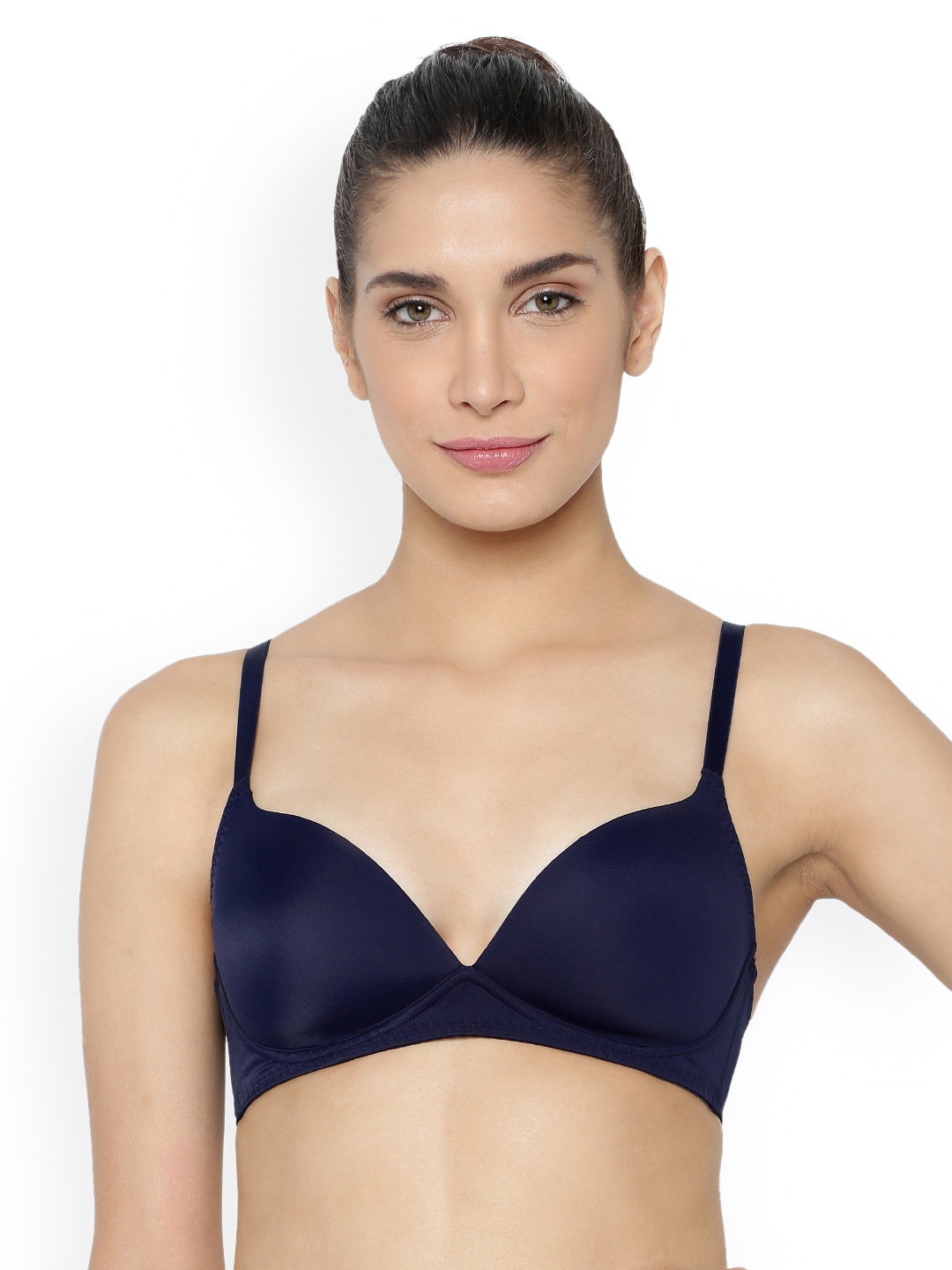 

Triumph T-Shirt Bra 77 Invisible Padded Wireless Seamless Everyday Bra, Navy blue