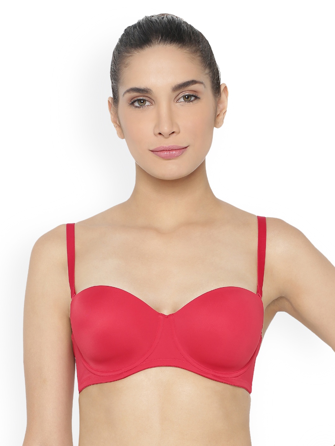 

Triumph T-Shirt Bra 77 Wired Padded Detachable Straps Seamless Everyday Bra, Red