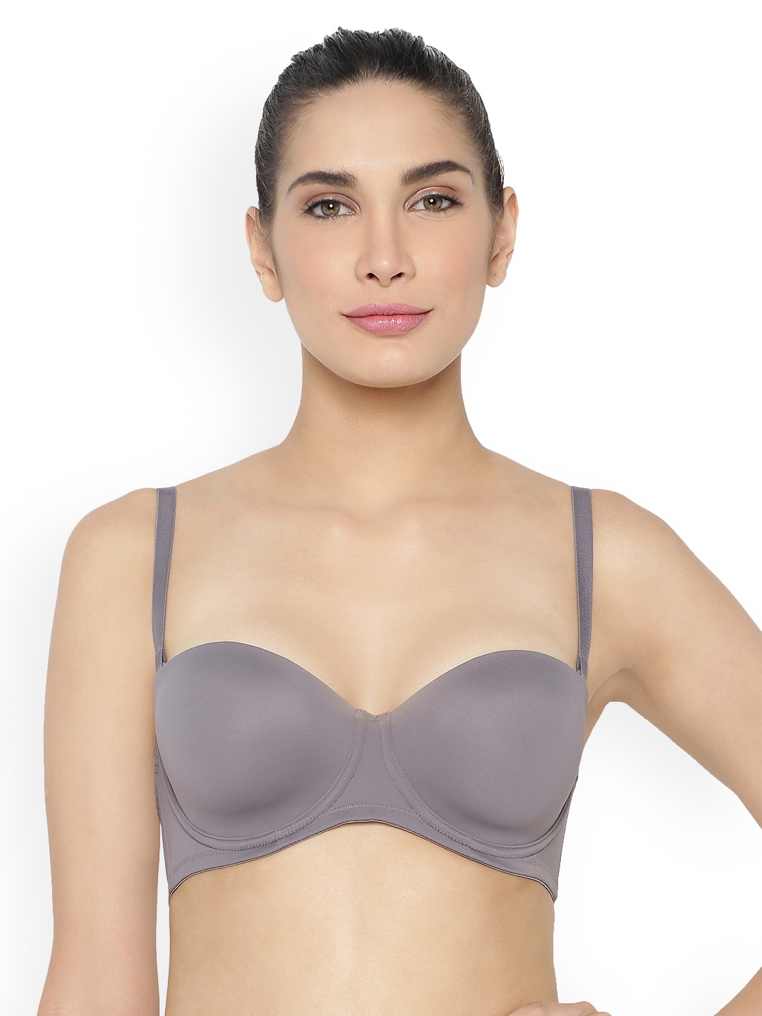 

Triumph T-Shirt Bra 77 Wired Padded Detachable Straps Seamless Everyday Bra, Grey