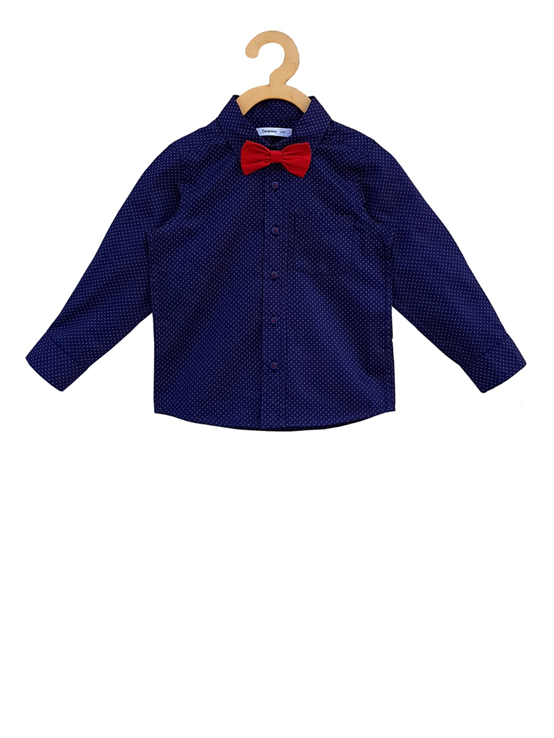 

Campana Boys Navy Blue & Red Regular Fit Printed Casual Shirt