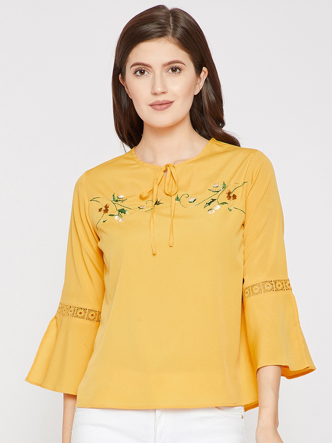 

RARE Women Mustard Solid Top