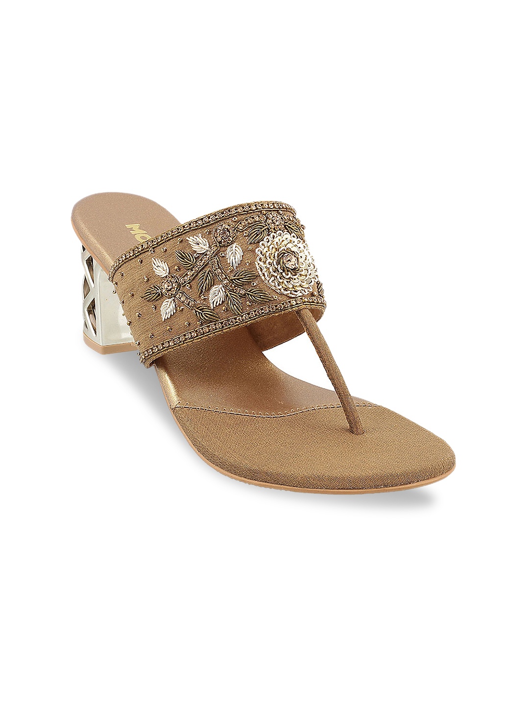 

Mochi Women Gold-Toned Embellished Heels
