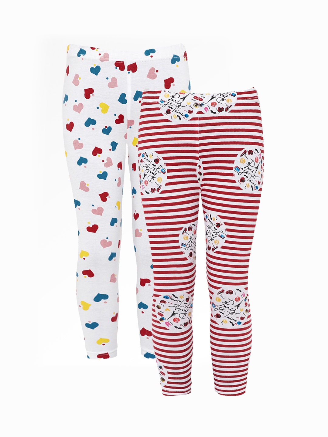 

Naughty Ninos Girls Pack Of 2 Ankle-Length Printed Leggings, Multi