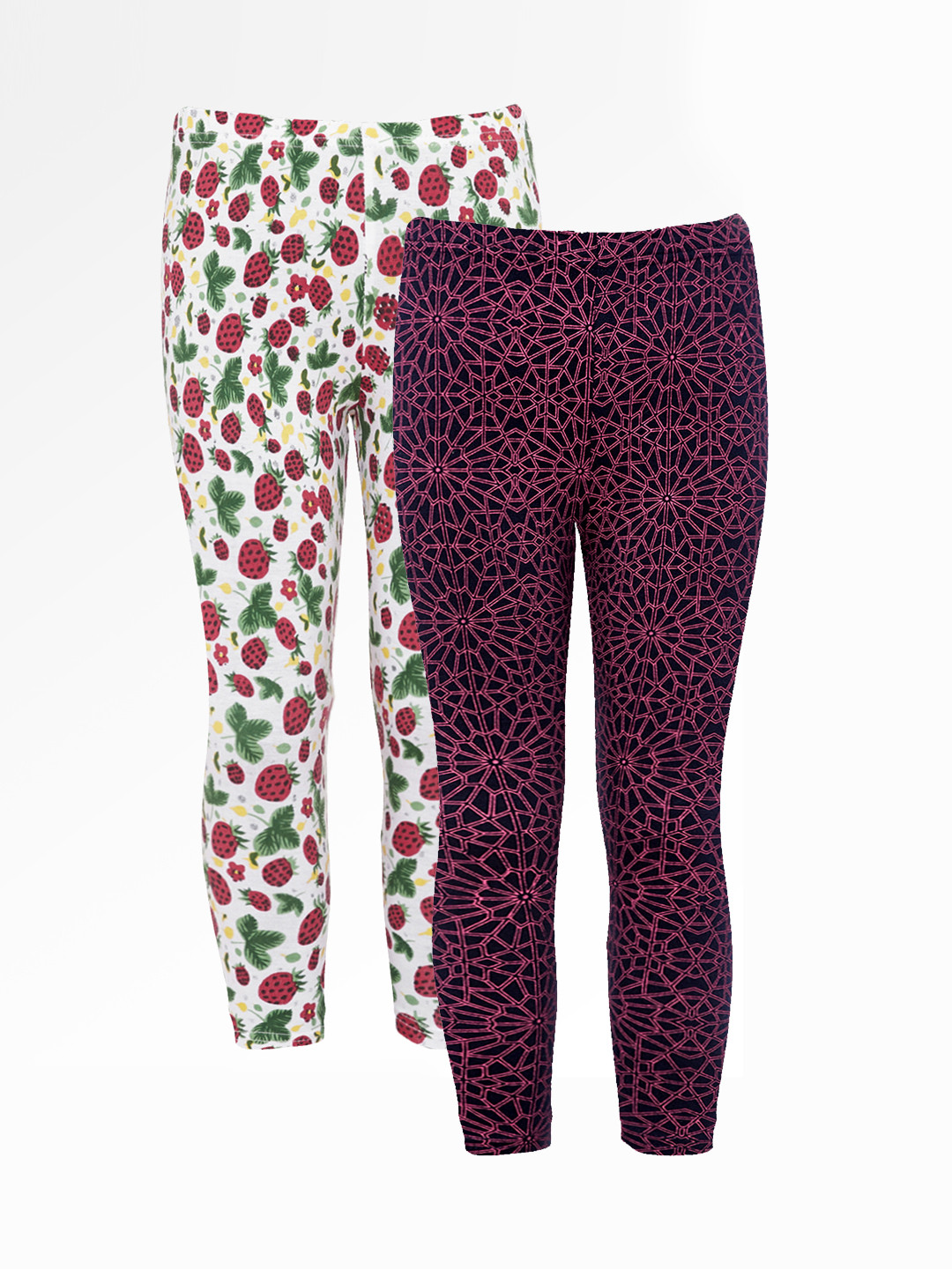 

Naughty Ninos Girls Pack Of 2 Ankle-Length Printed Leggings, Multi