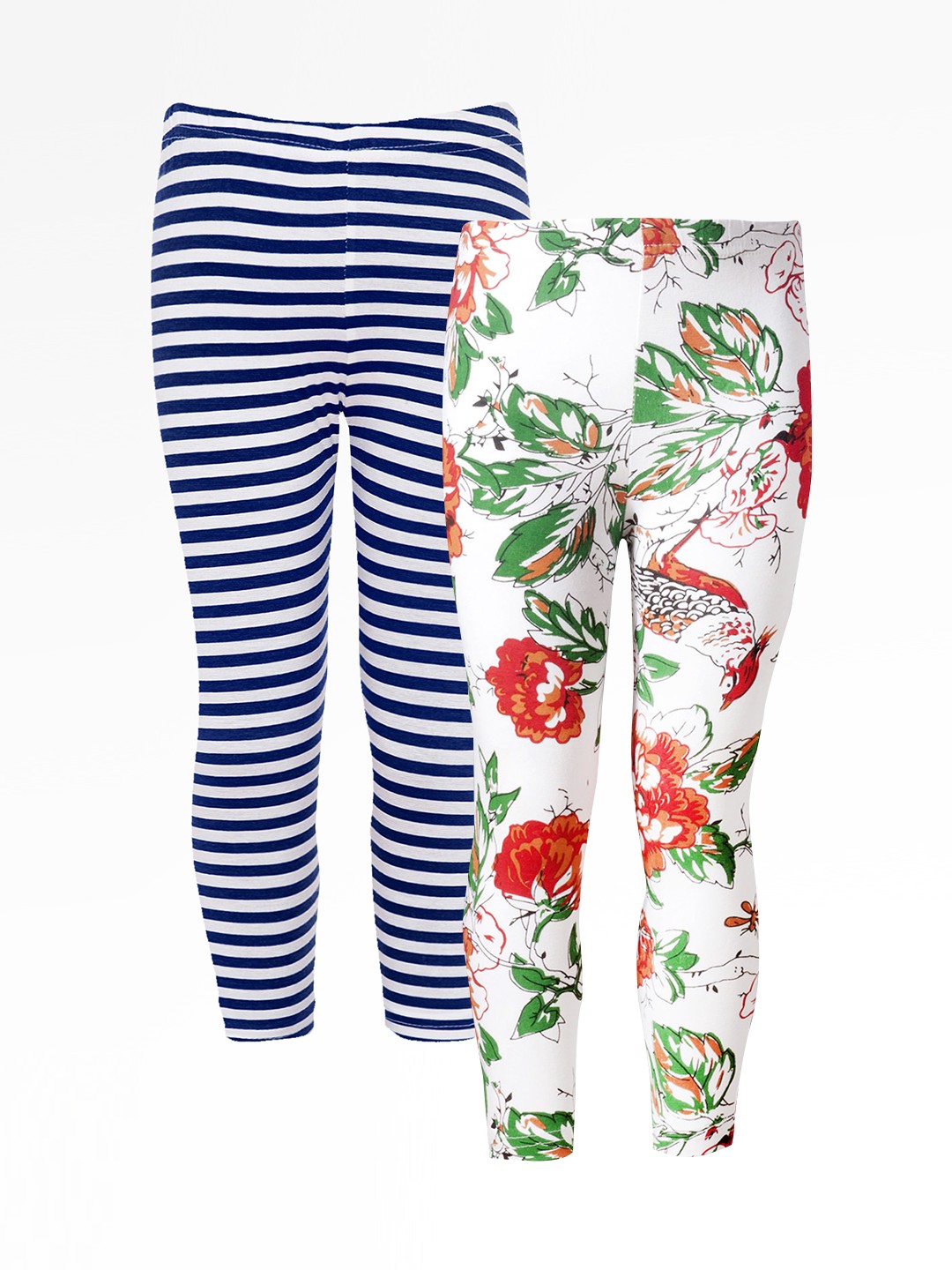 

Naughty Ninos Girls Pack Of 2 Ankle-Length Printed Leggings, Multi