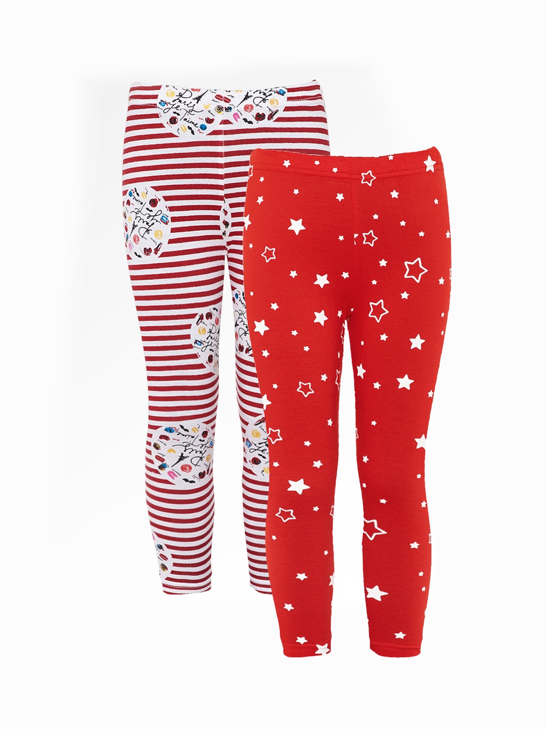 

Naughty Ninos Girls Pack Of 2 Ankle-Length Printed Leggings, Multi