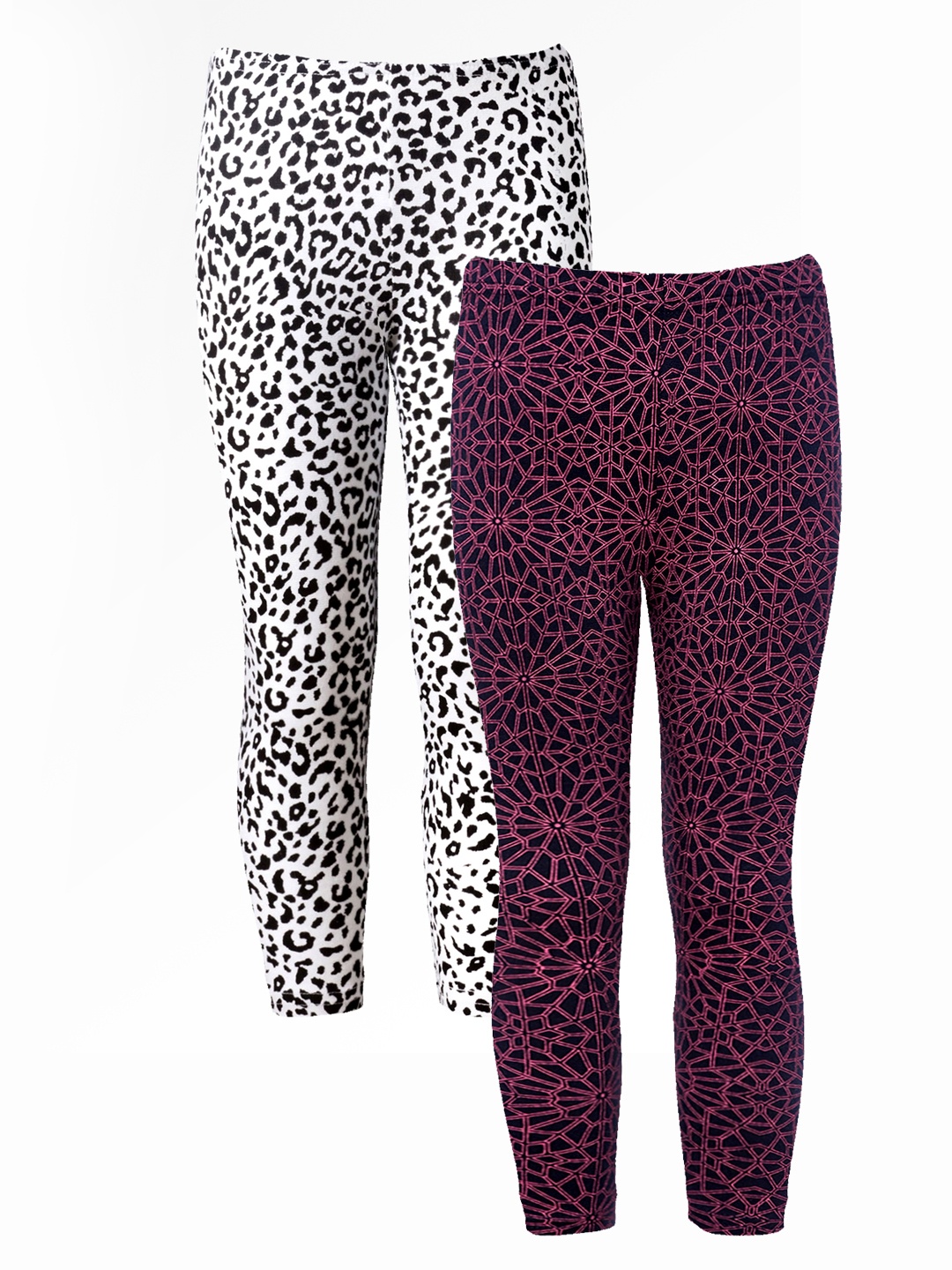 

Naughty Ninos Girls Pack Of 2 Ankle-Length Printed Leggings, Multi