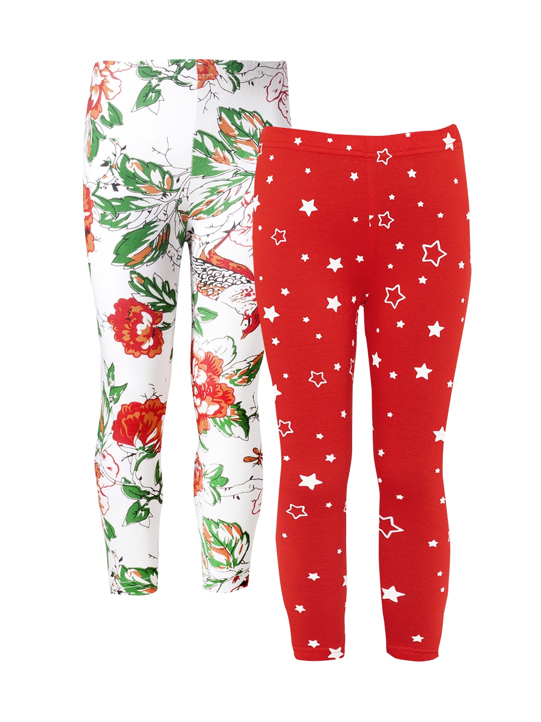 

Naughty Ninos Girls Pack Of 2 Ankle-Length Printed Leggings, Multi
