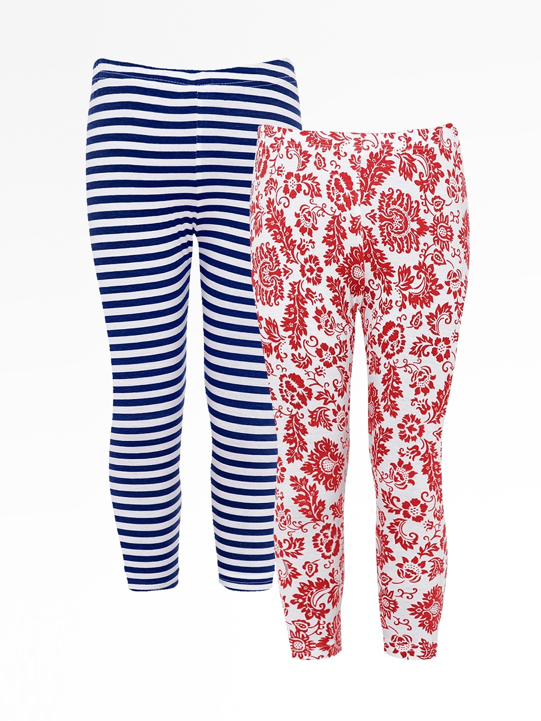 

Naughty Ninos Girls Pack Of 2 Ankle-Length Printed Leggings, Multi