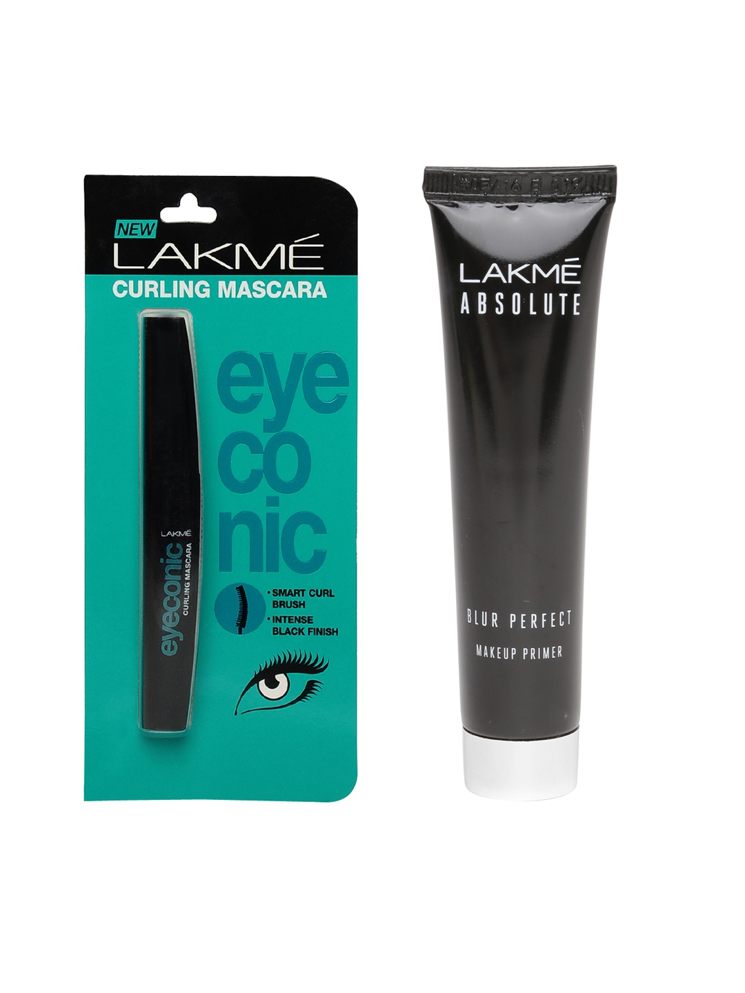 

Lakme Set of Eyeconic Curling Mascara & Absolute Blur Perfect Makeup Primer, Black