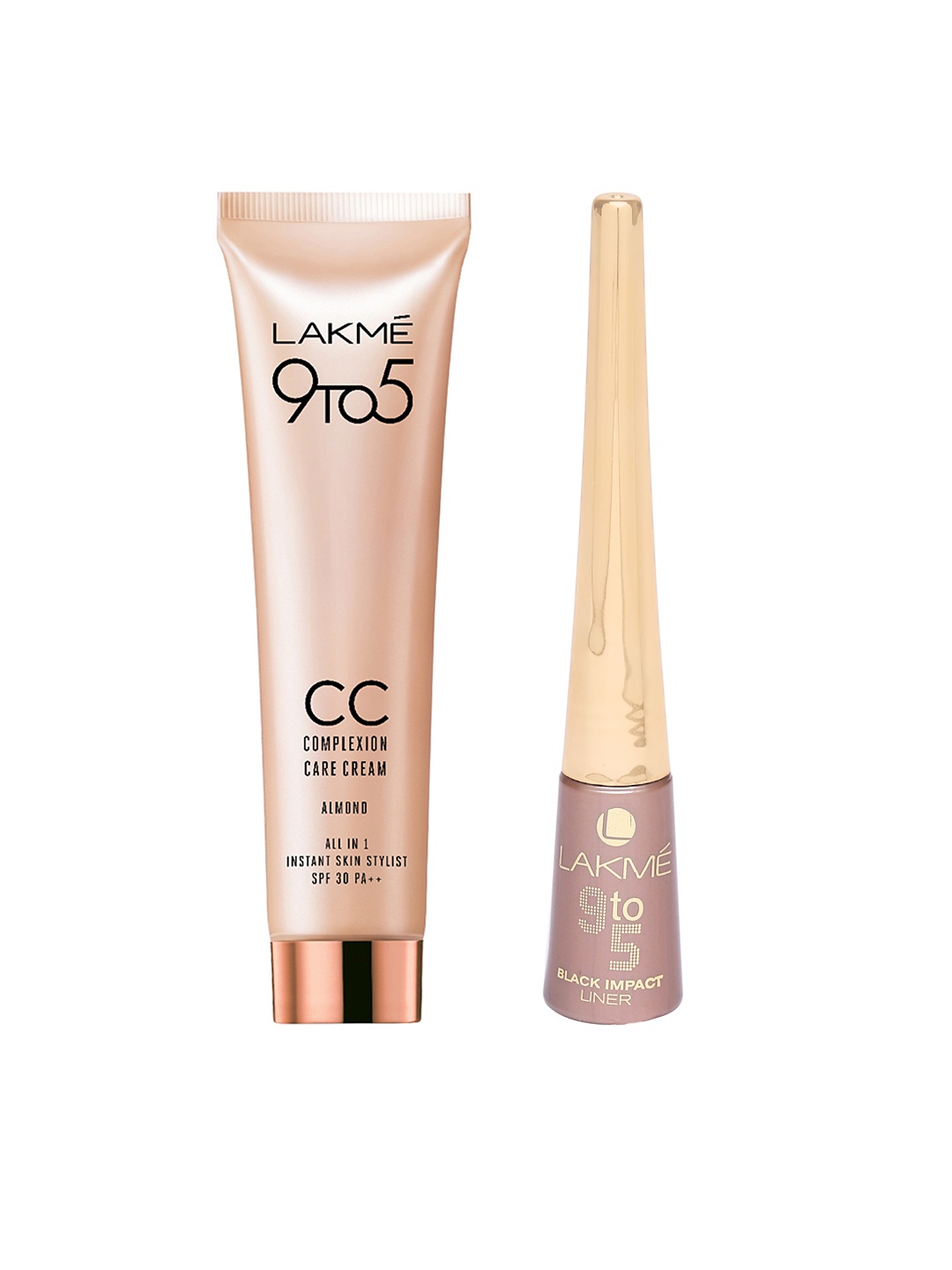 

Lakme Black Impact Eyeliner & Almond Complexion Care Cream, Pink