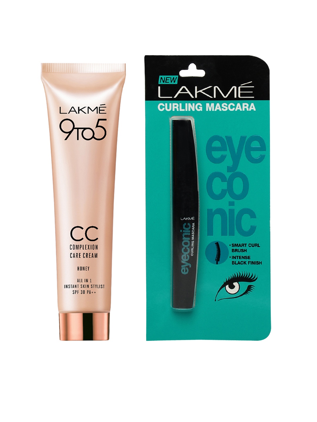 

Lakme Women Makeup Kit Curling Mascara & Complexion Care Cream, Black