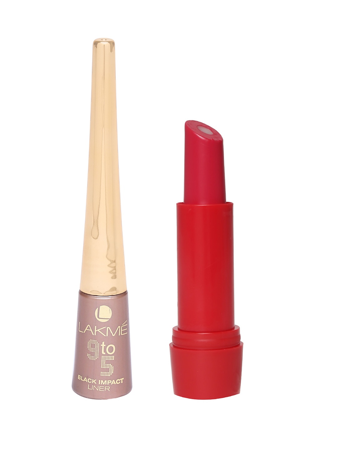 

Lakme Women Set of Eyeliner & Lip Balm, Black