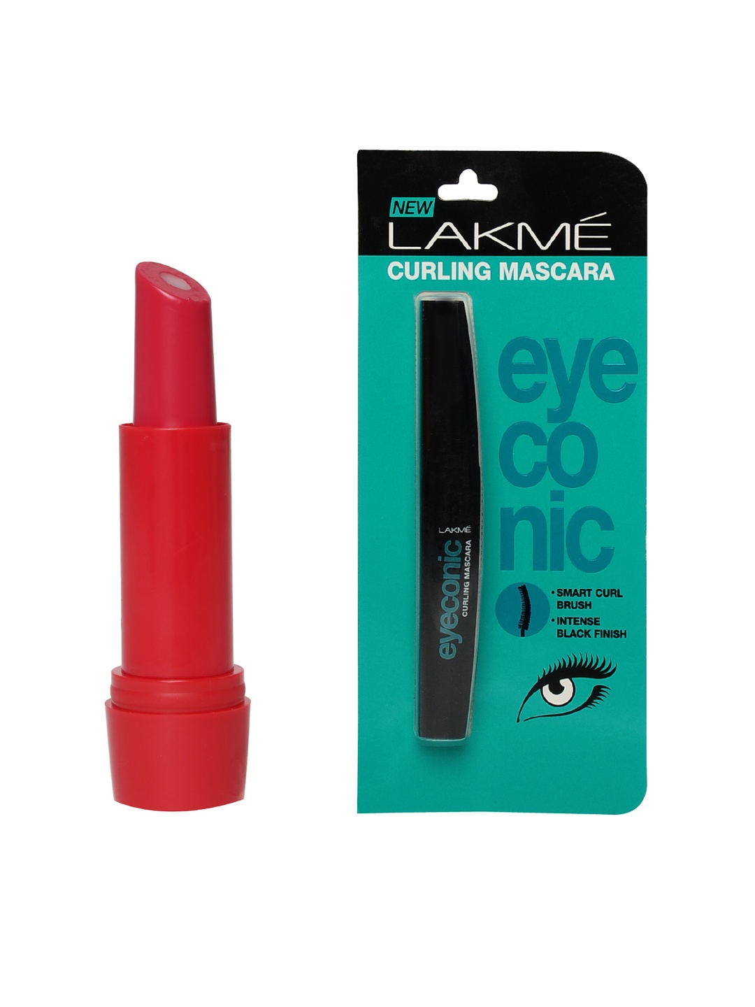 

Lakme Eyeconic Curling Mascara & SPF 15 Cherry Lip Balm, Black