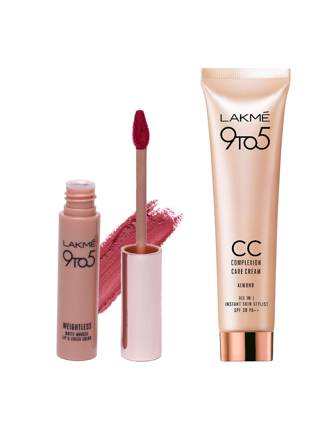 

Lakme Set of Lip & Cheek Color & Complexion Care Cream, Pink
