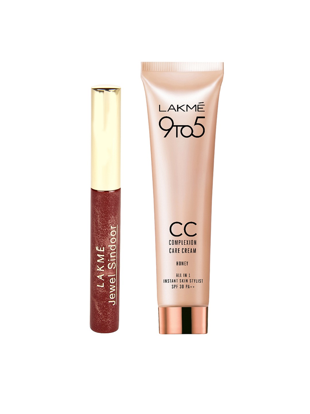 

Lakme Set of Jewel Sindoor & 9to5 Honey Complexion Care Cream, Pink