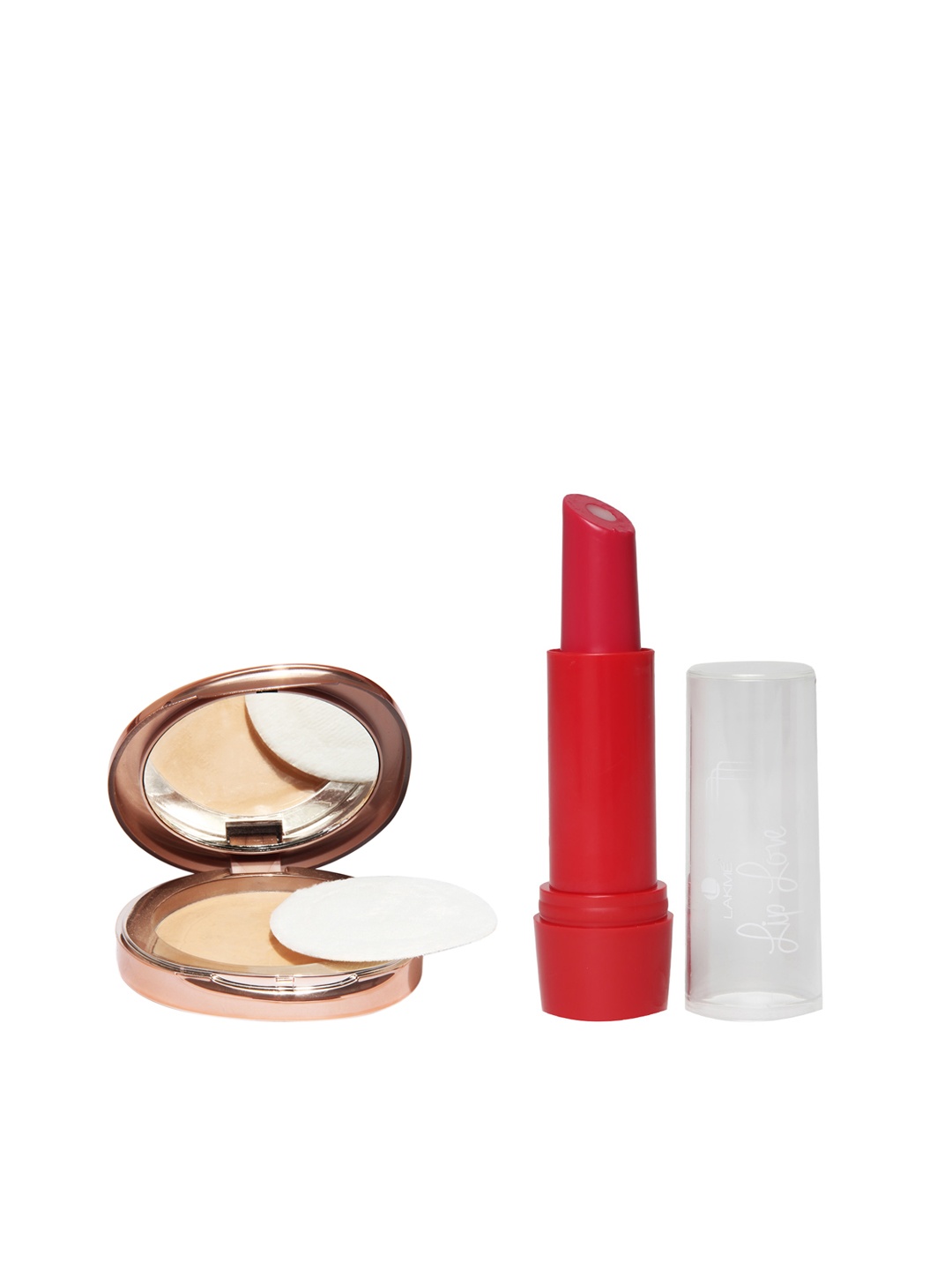 

Lakme Set Of Compact & Lip Balm, Beige