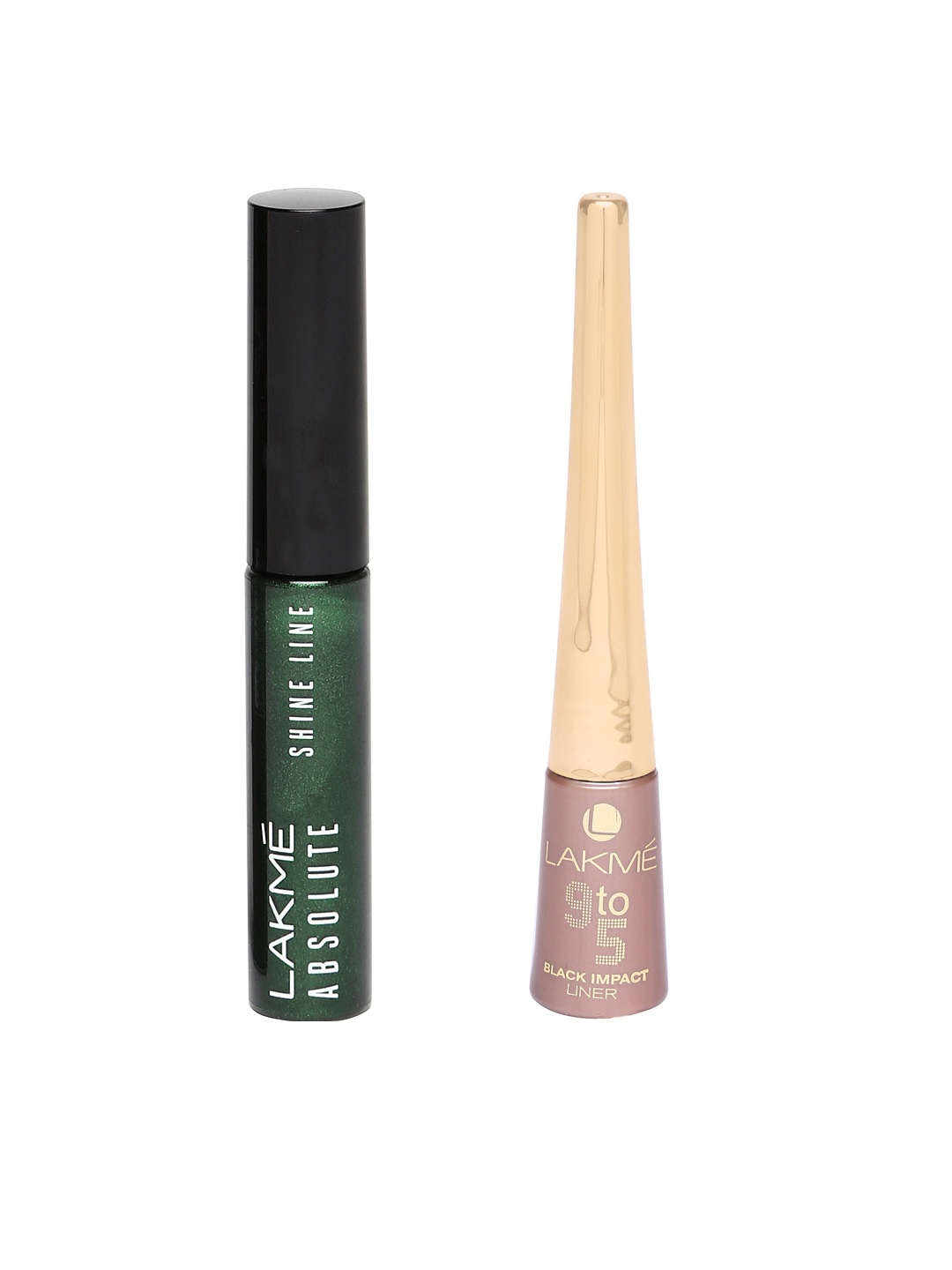 

Lakme 9 to 5 Black Impact Eyeliner & Absolute Shine Line Sparkling Olive Eyeliner
