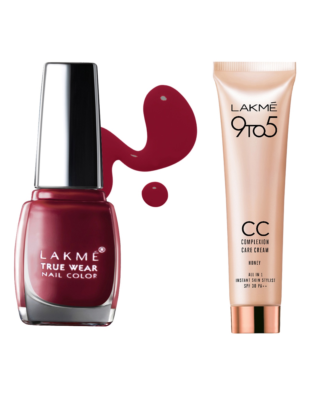 

Lakme Nail Paint & CC Cream, Pink