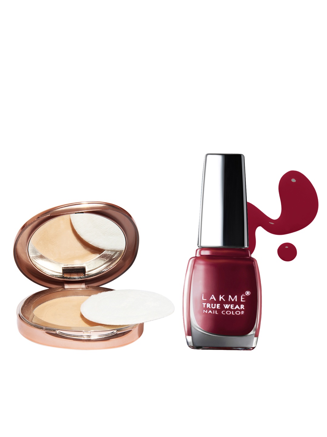 

Lakme Set of Compact & Nail Polish, Beige