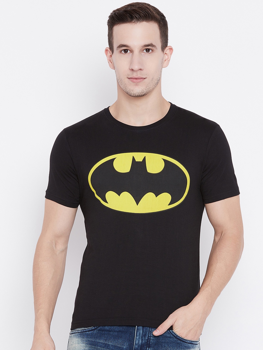 

Camey Men Black Printed Round Neck T-shirt