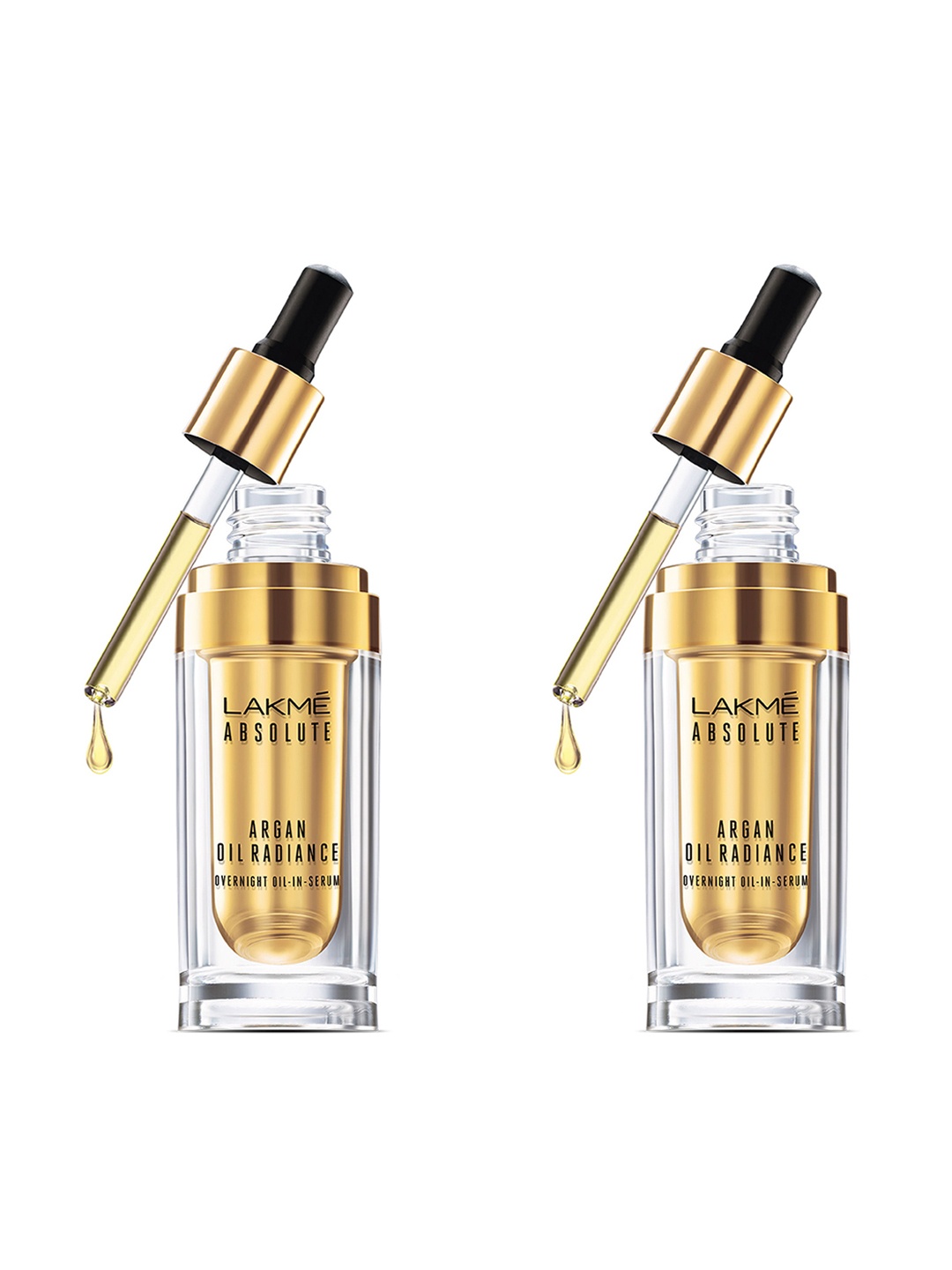 

Lakme Set of 2 Absolute Argan Oil Radiance Overnight Oil-in-Serum, Gold