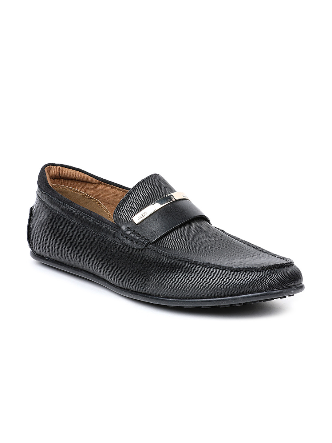 

ALDO Men Black Leather Loafers