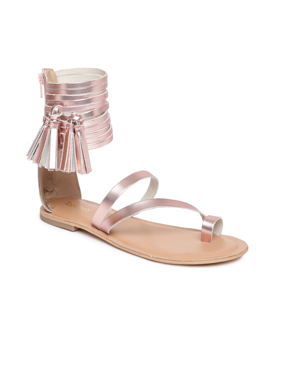

Tao Paris Women Pink Solid Synthetic Gladiators