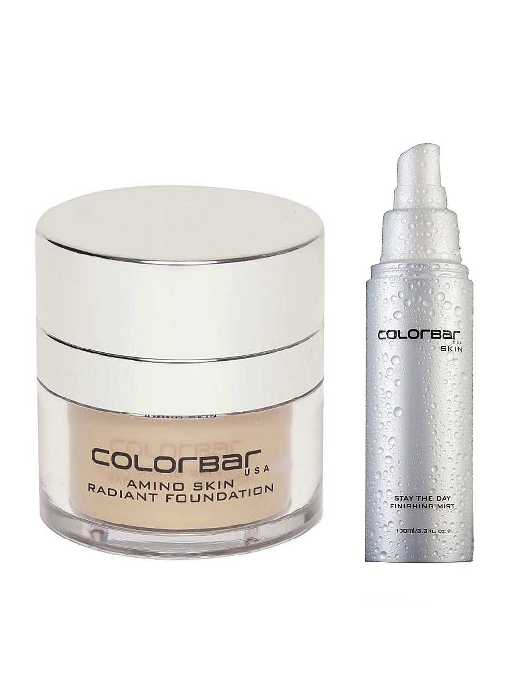 

Colorbar Set of Stay The Day Finishing Mist & Amino Skin Radiant Foundation, Beige