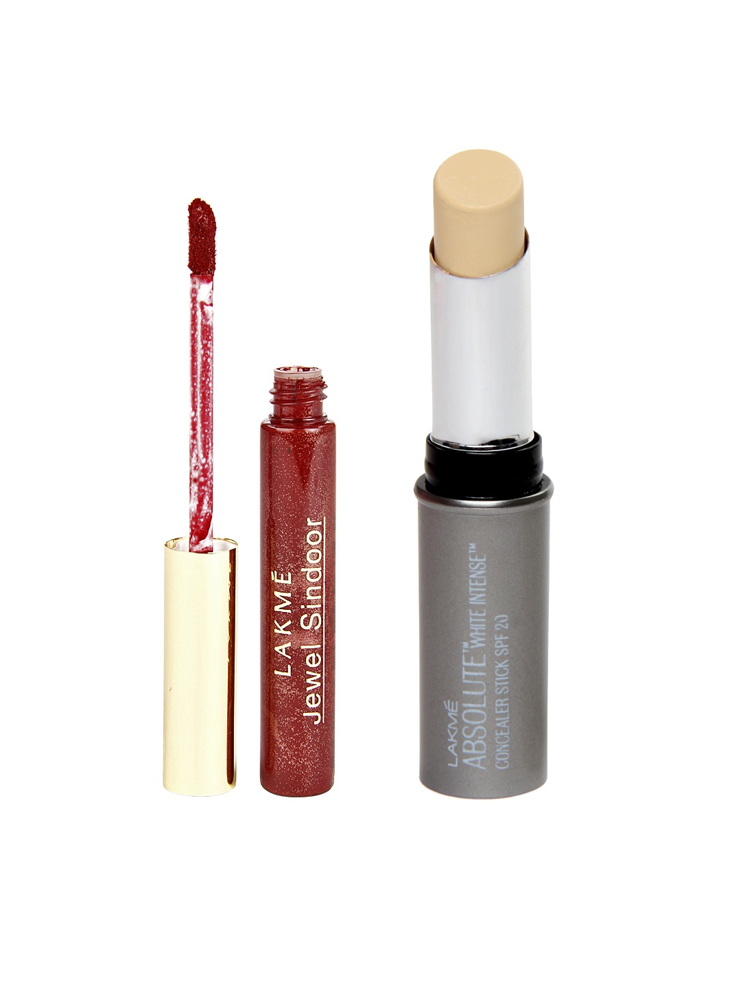 

Lakme Set of Absolute White Intense Fair Concealer Stick & Jewel Sindoor, Grey