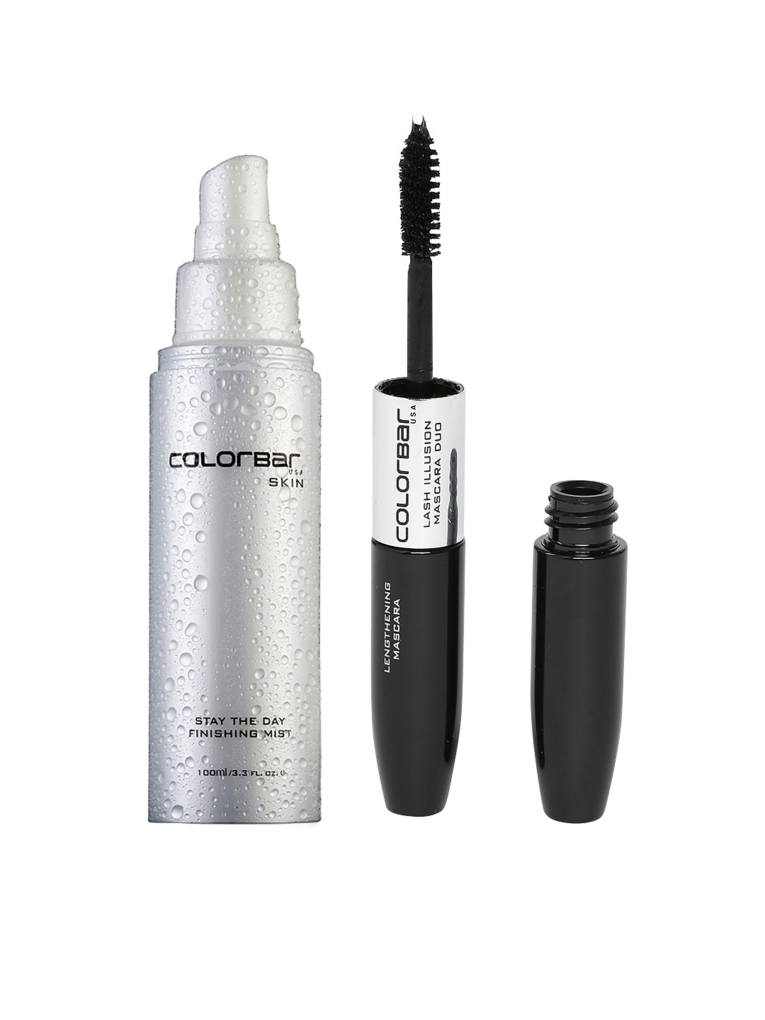 

Colorbar Set of Stay The Day Finishing Mist & Lash Illusion Mascara Duo, White